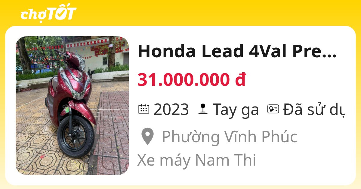 Honda Lead 4Val Premium 2023 Máy Cải Tiến 29H2 - 134274138