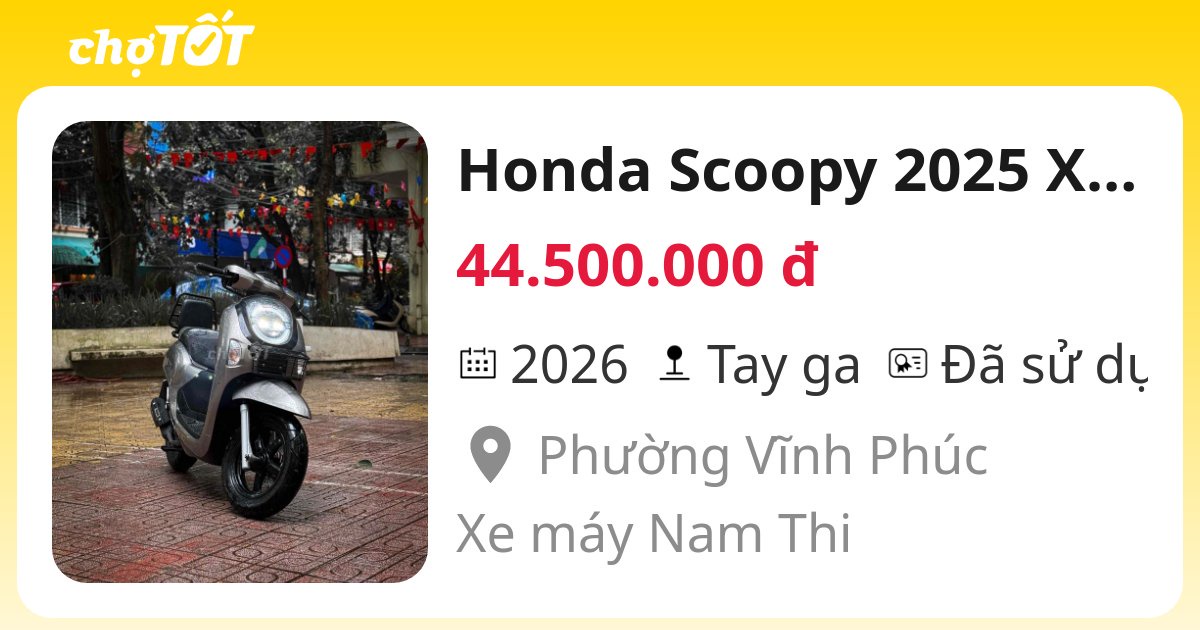 Honda Scoopy 2025 Xám Lướt mới keng - 134292046