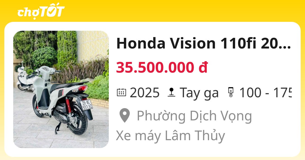 Honda Vision 110fi 2026 Thể thao Smartkey 2 ngìn - 134294295