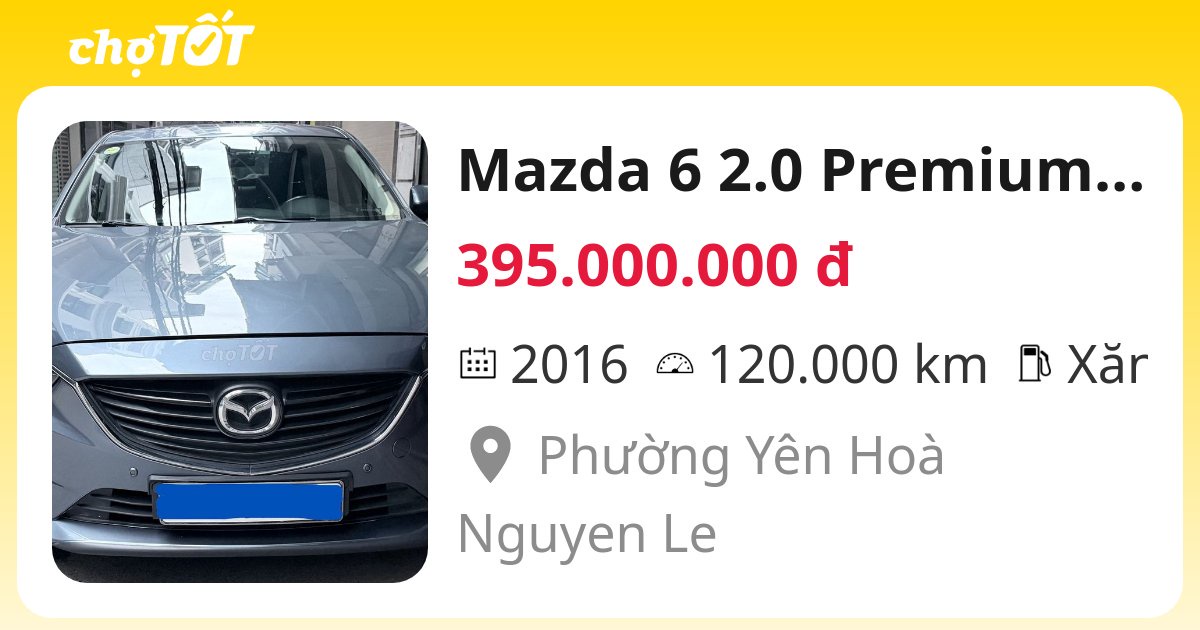 Mazda 6 2.0 Premium đăng ký 2017 - 134247874