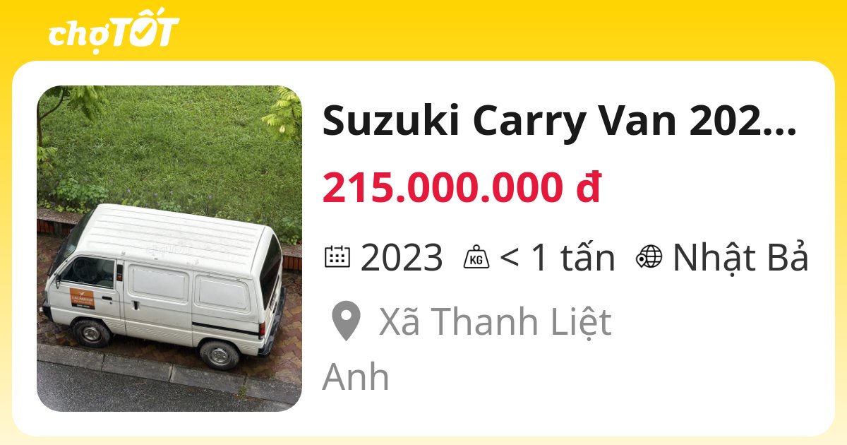 Suzuki Carry Van 2023 Số sàn 40000 km Trắng - 134286258