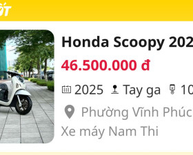 Honda Scoopy 2025 Trắng 3000km siêu mới - 134258245