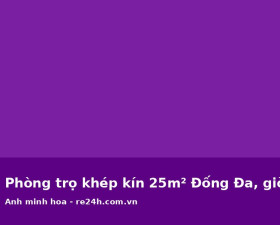 Phòng trọ khép kín 25m² Đống Đa, giờ giấc tự do