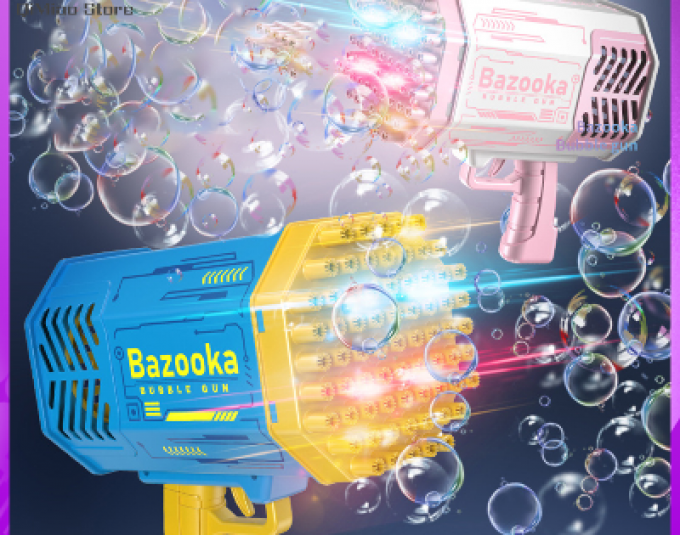 Máy thổi bong bóng phát sáng bằng điện Bazooka
